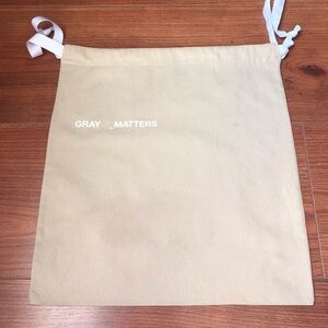 Gray Matters Beige Dust Bag 13 x 12.5 shoes purse